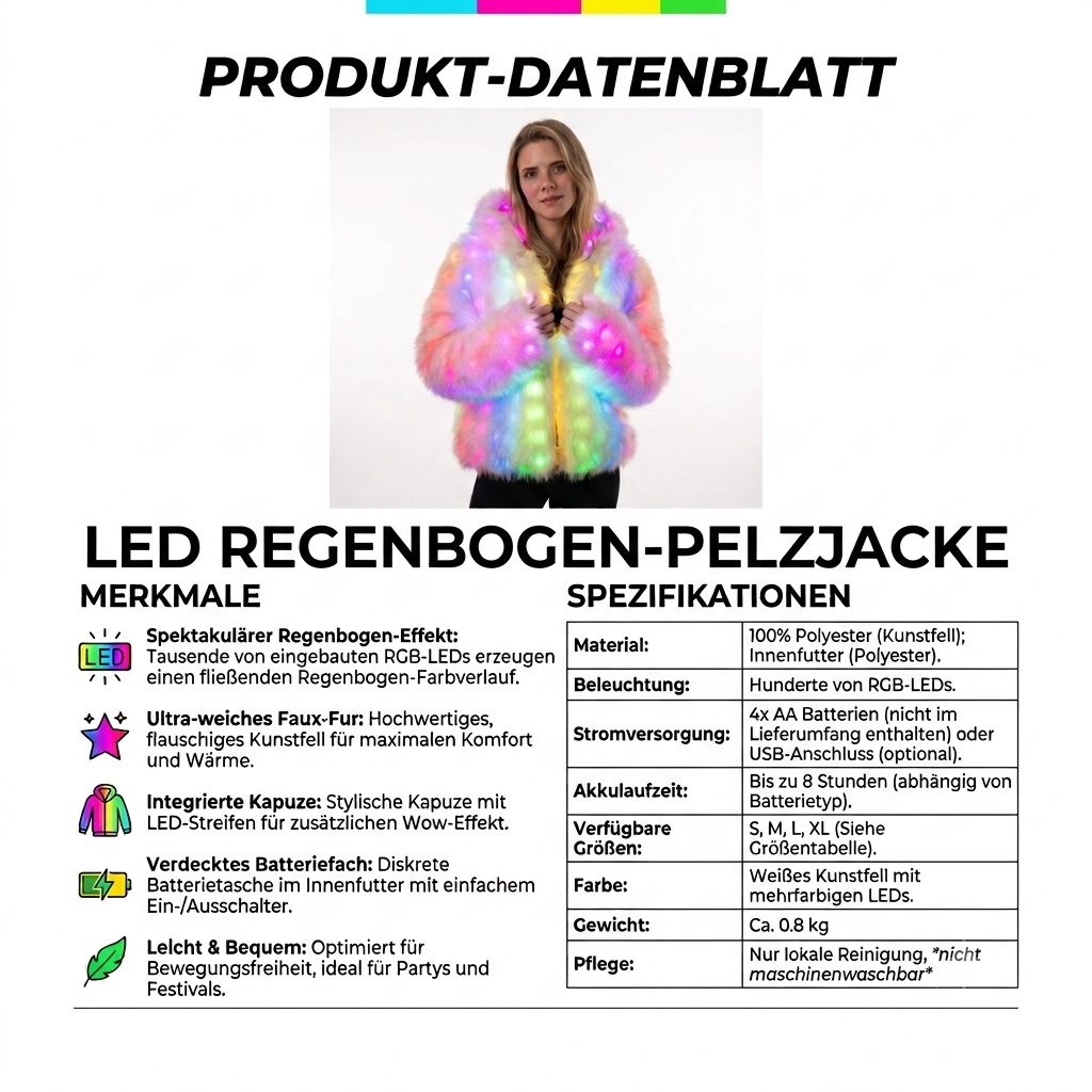 LED Pelz Jacke
