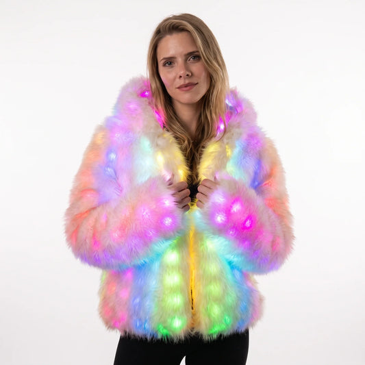 LED Pelz Jacke