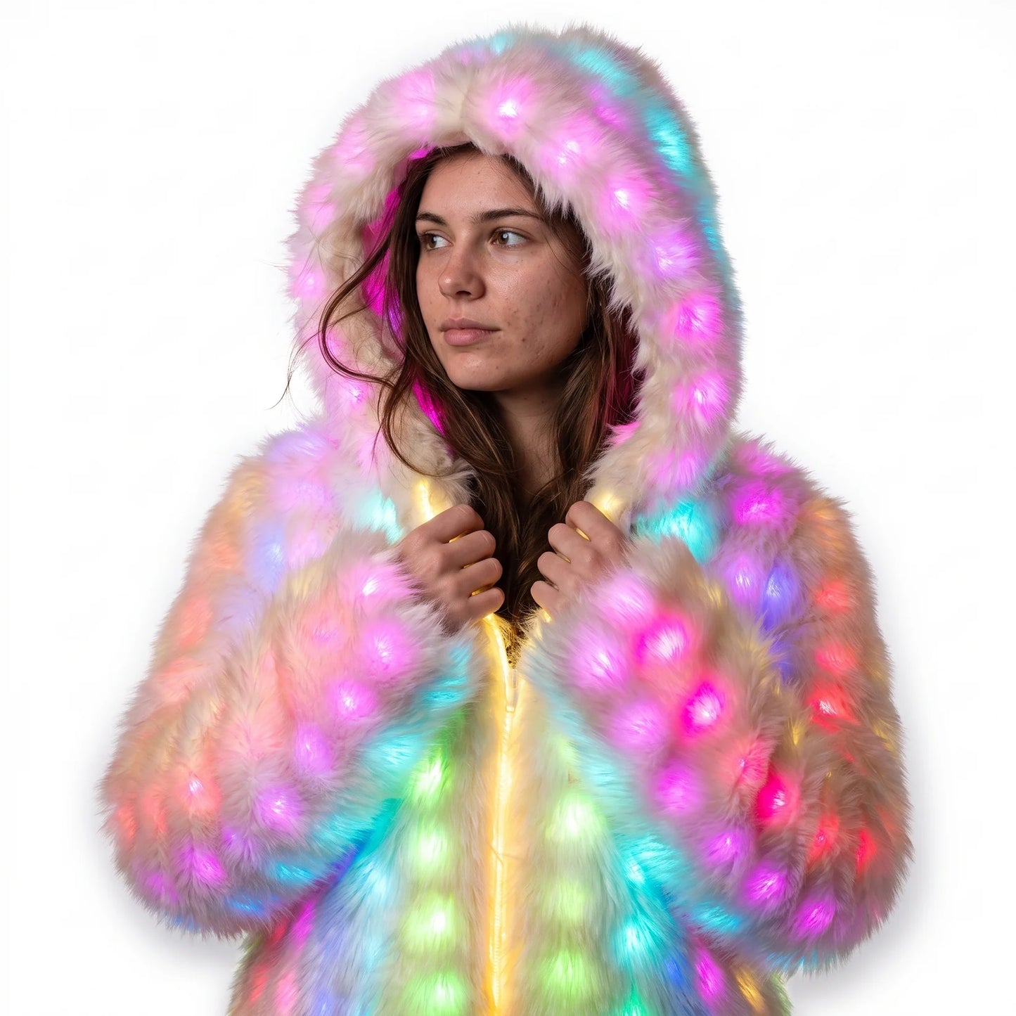 LED Pelz Jacke