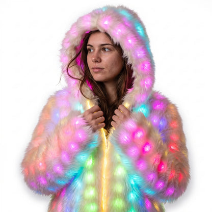 LED Pelz Jacke